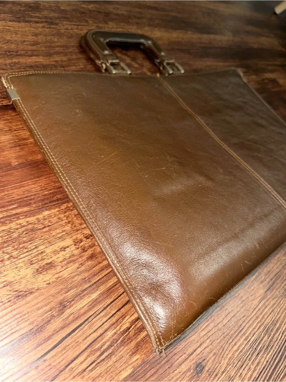 Vintage Brown Leather Portfolio Men's
